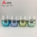 Elektroplatte stammloser Weinglasbeschichtung Glas Becher Set